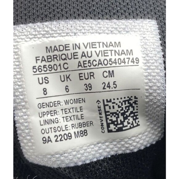 Converse Shoes Womens Size 8 Chuck Taylor All Star Lugged Hi Black White Sneaker - Picture 14 of 16